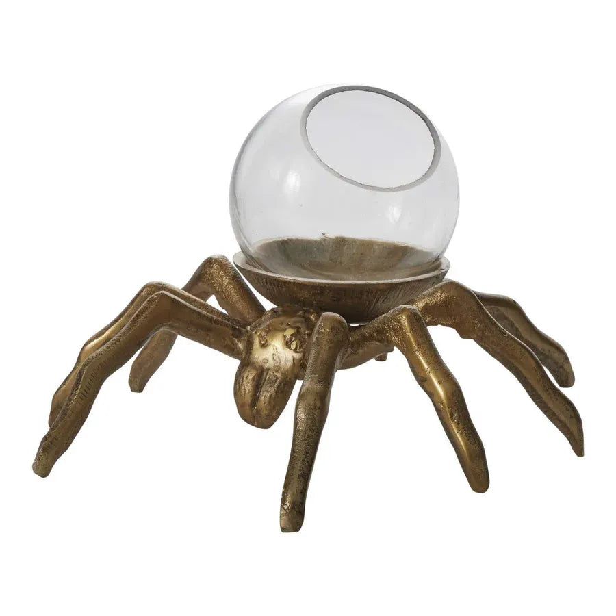 Metal & Glass Arachnid Spider Terrarium Spooky