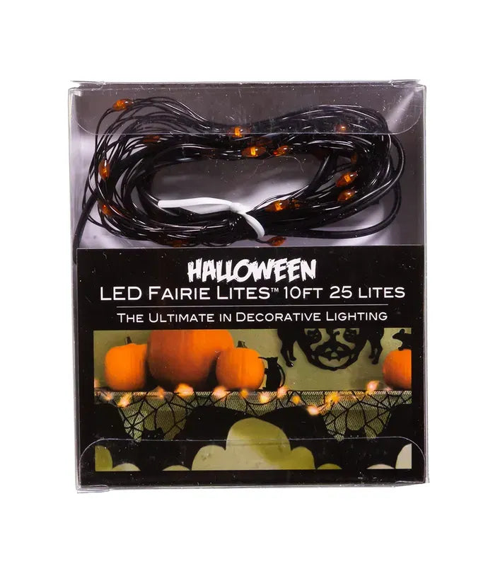 Black & Orange Fairy Lights LED Battery Powered