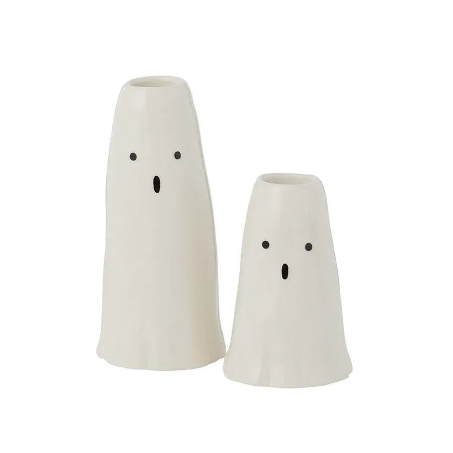 Phantom Collection Ceramic White Ghost Candleholder