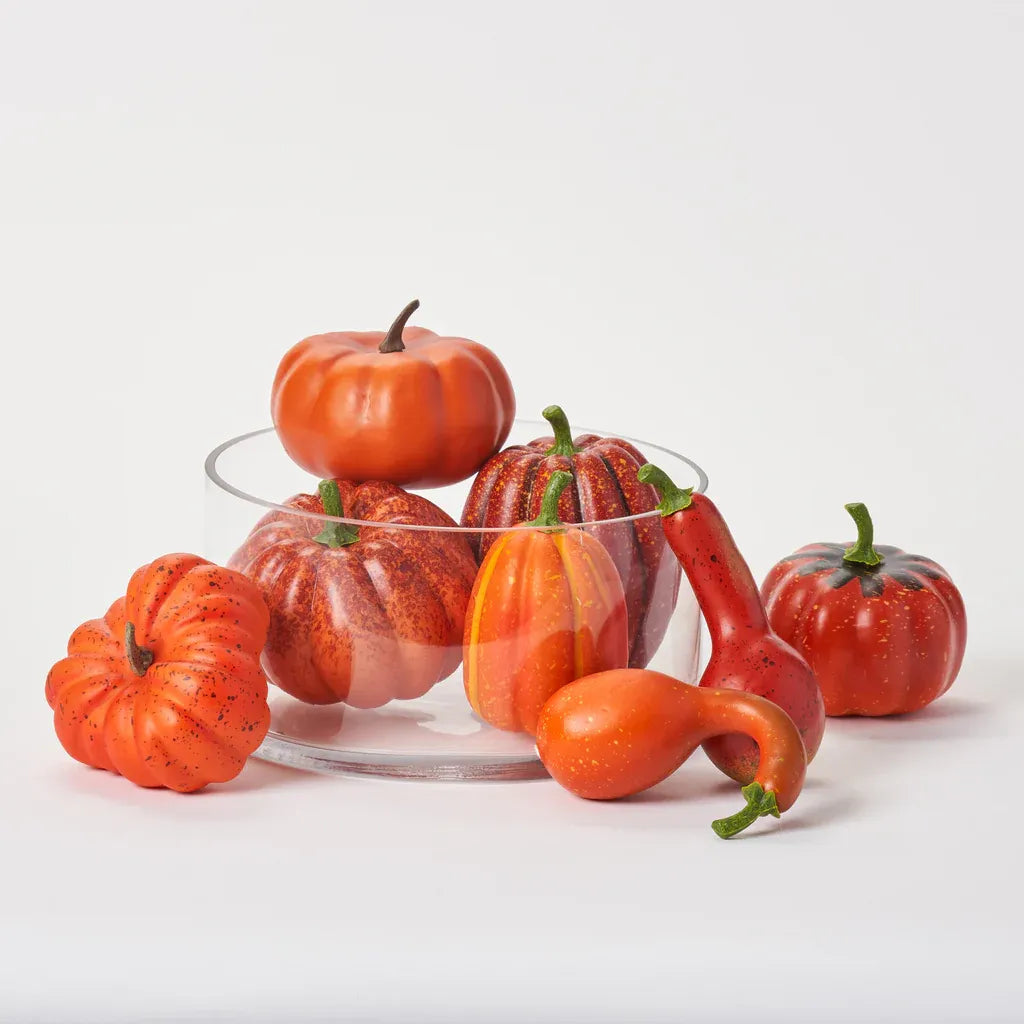 Rust Orange Pumpkin- Set of 8