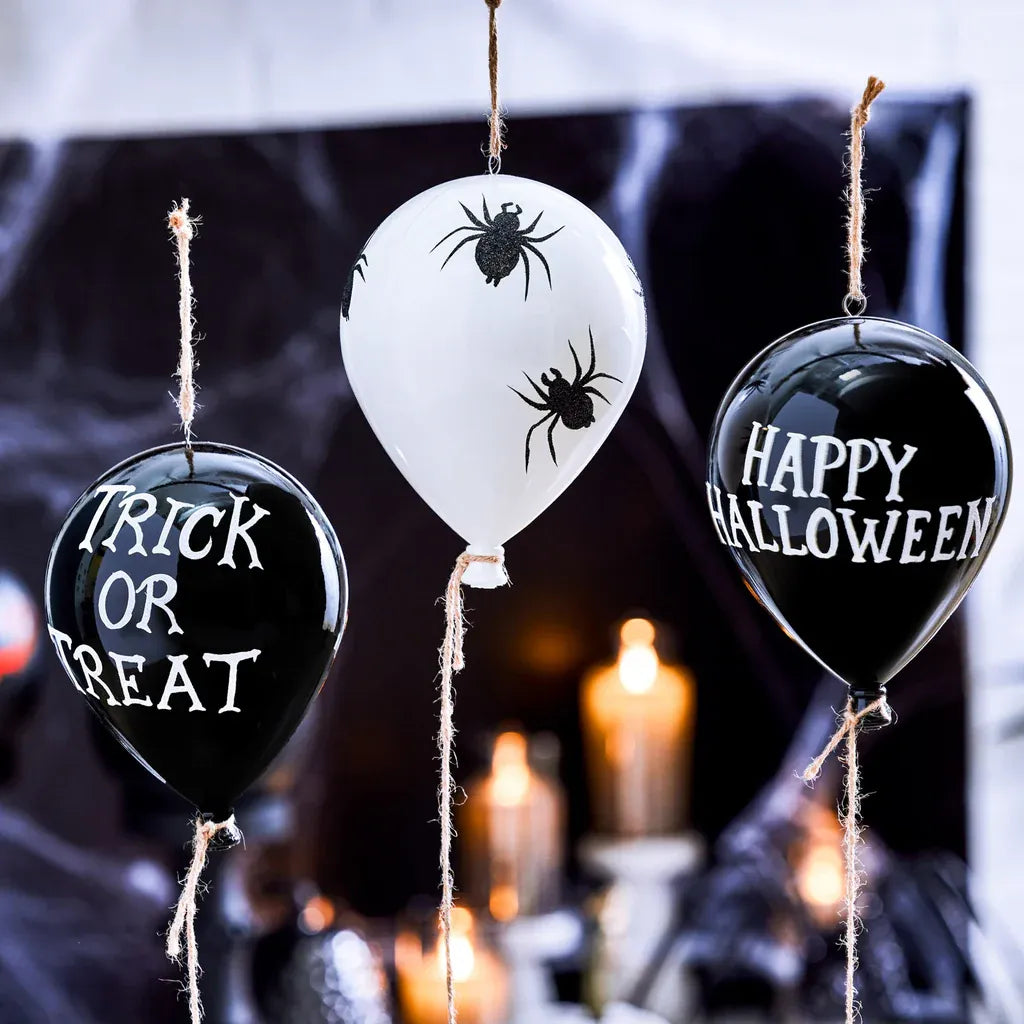 Festive "Floating" Halloween Hanging Balloons