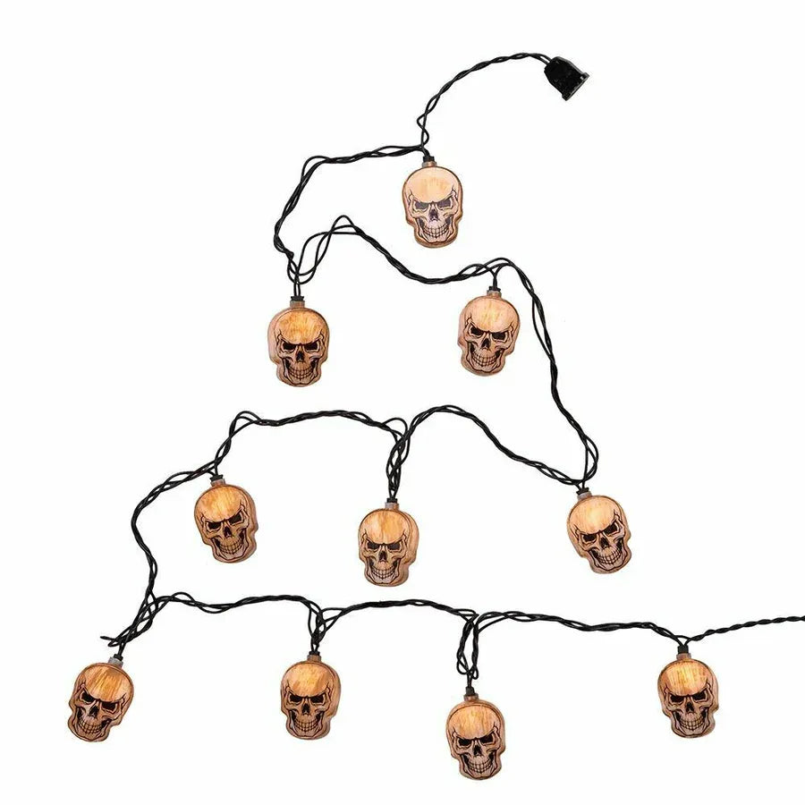 Halloween Spooky Skull Head Indoor Outdoor Light String