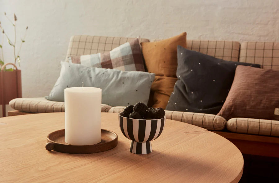 Kyoto Dot Cushion Long - Dusty Blue