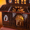 Spooky Ceramic Ghost Haunted House Luminary Candle