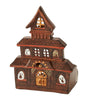 Spooky Ceramic Ghost Haunted House Luminary Candle