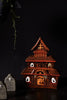 Spooky Ceramic Ghost Haunted House Luminary Candle
