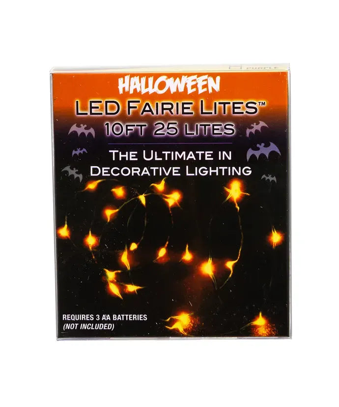Black & Orange Fairy Lights LED Battery Powered