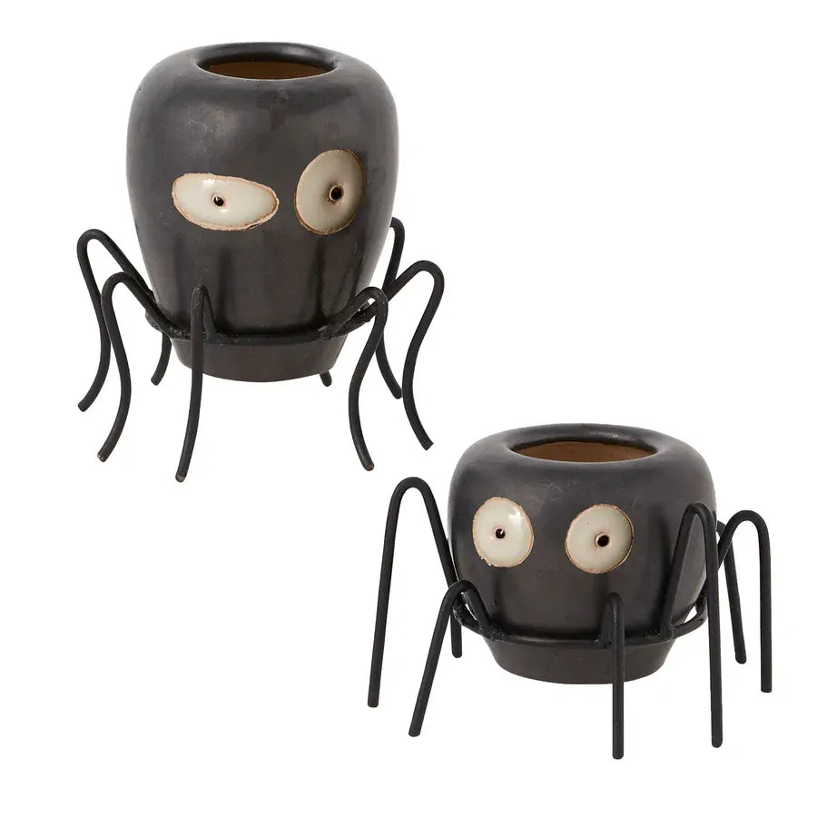 Wicked Cute Ceramic Spider Halloween Budvase Decor