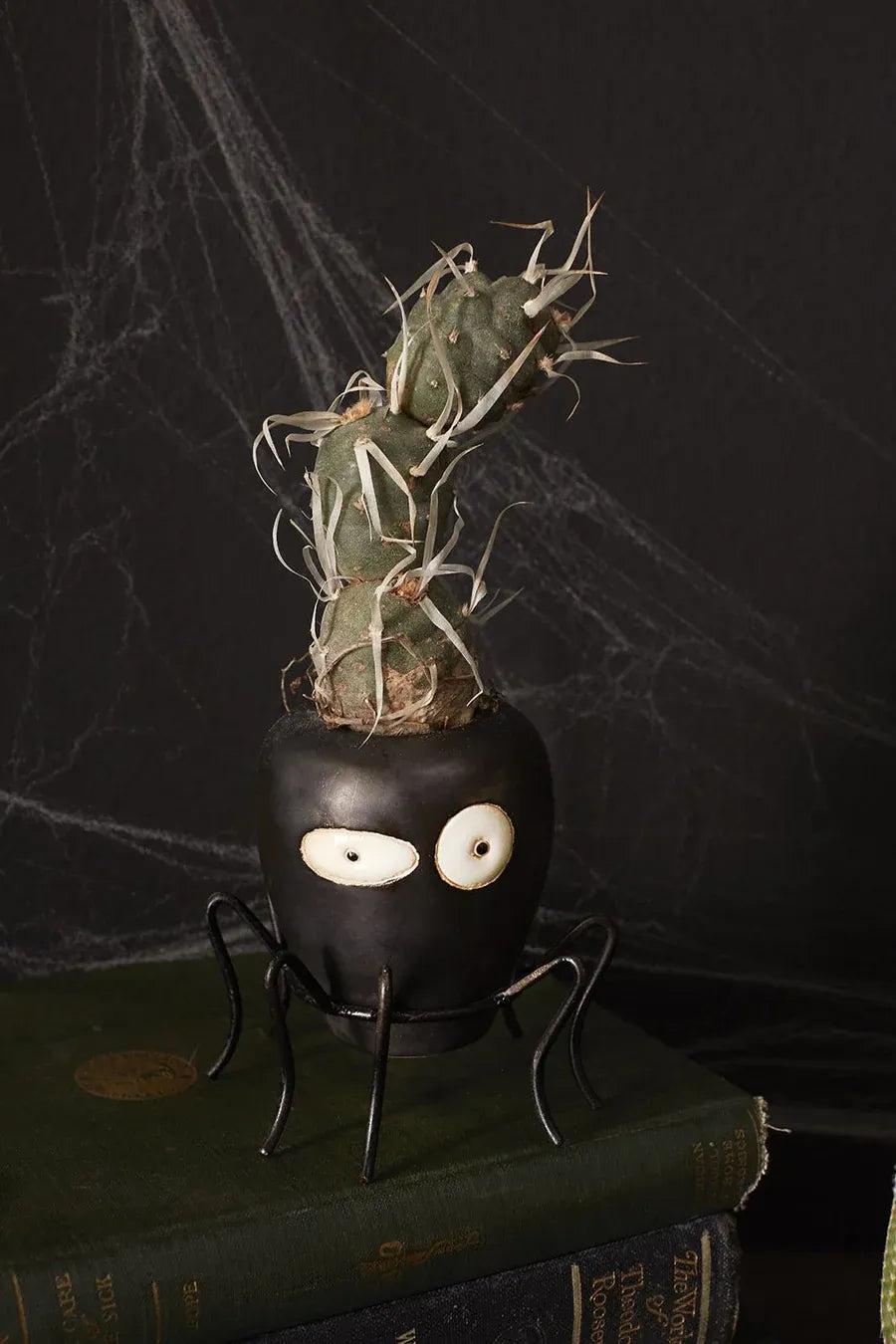 Wicked Cute Ceramic Spider Halloween Budvase Decor