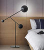 Avi floor lamp, 2 lights, metal