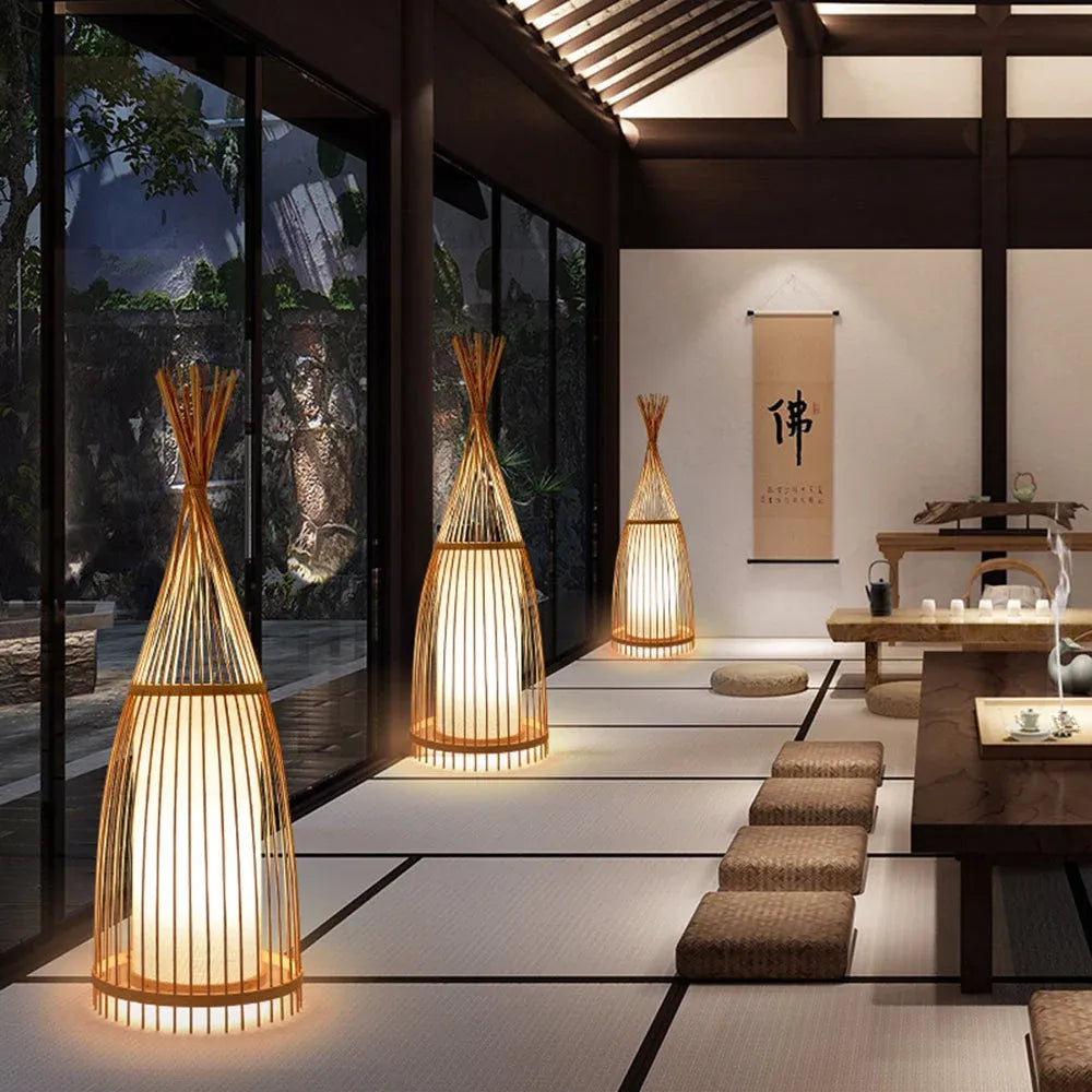 Ozawa wooden floor lamp