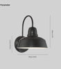 Alessio black outdoor wall light