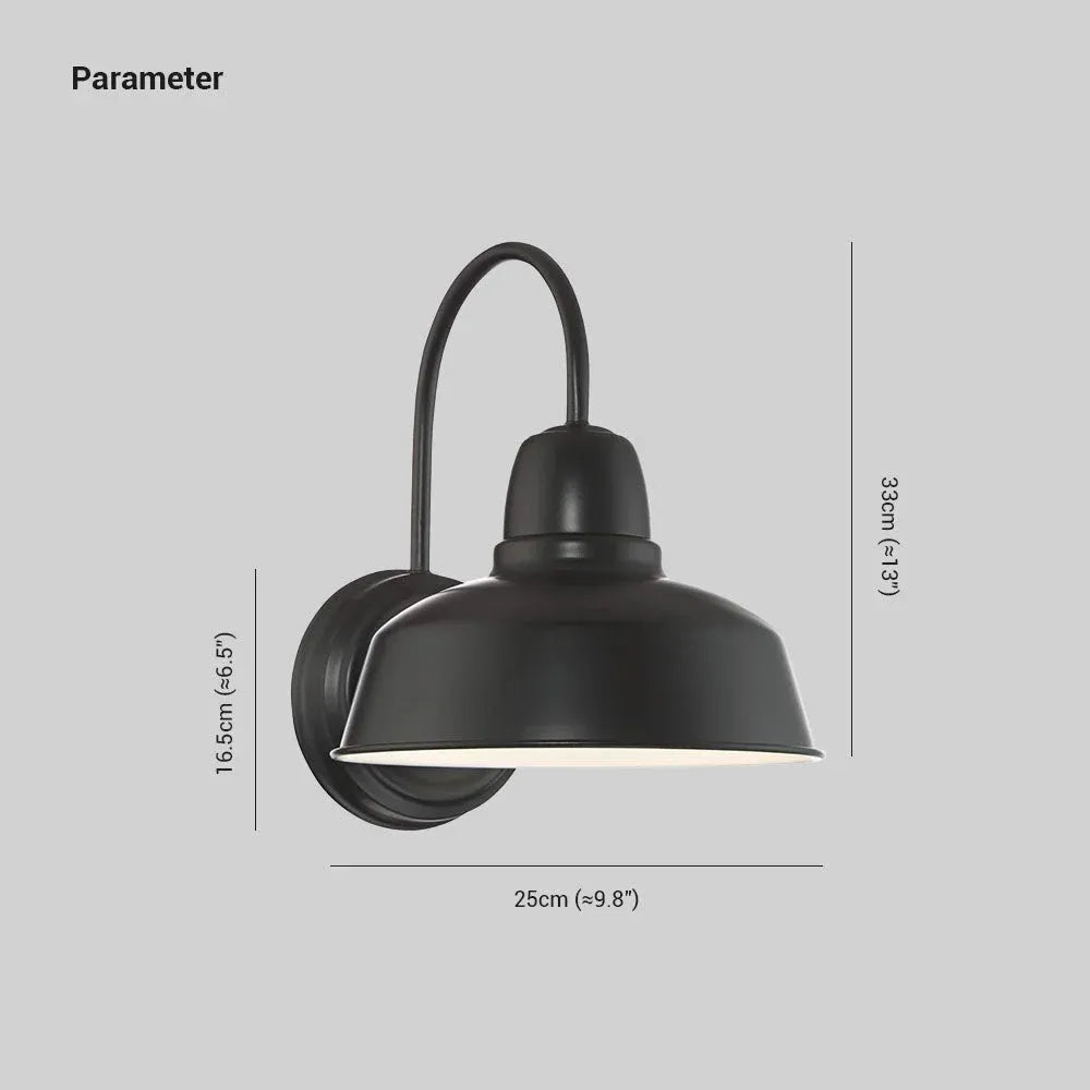 Alessio black outdoor wall light