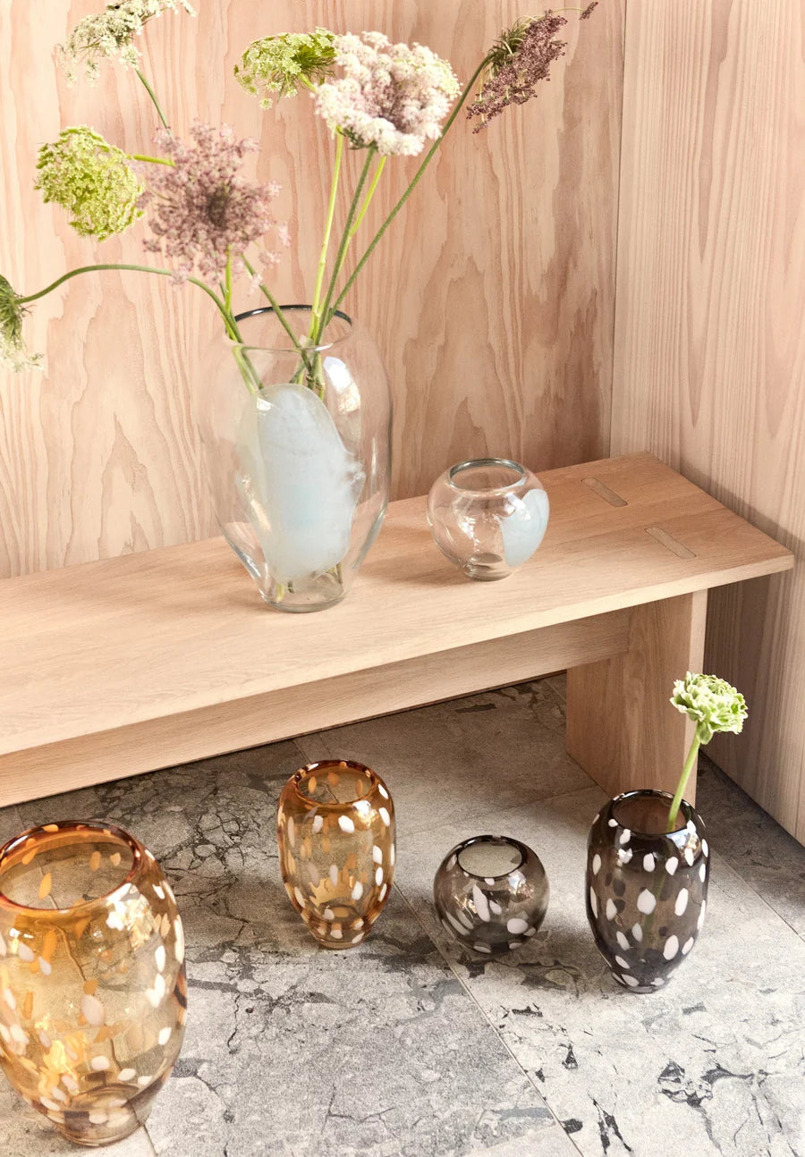 Jali Medium Vase in Smoke