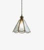 Patterned glass pendant lamp