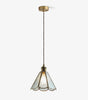 Patterned glass pendant lamp