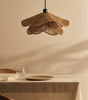 Suspension shade jute natural finish